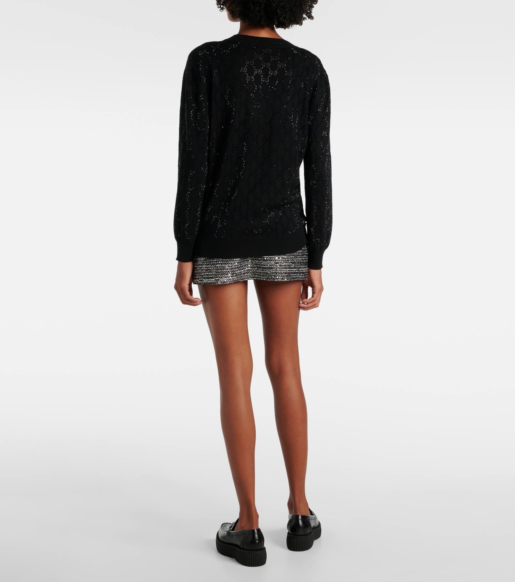 GG Crystal wool cardigan - 3