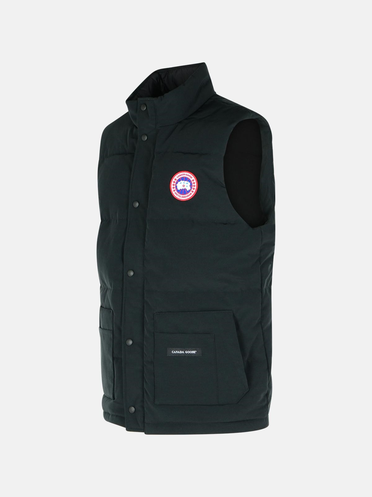 'FREESTYLE' BLACK COTTON BLEND VEST - 2