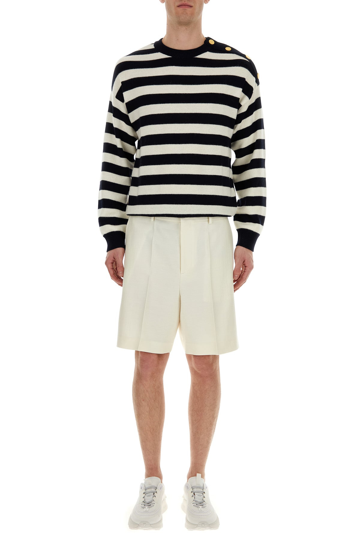 Embroidered cotton blend sweater - 6
