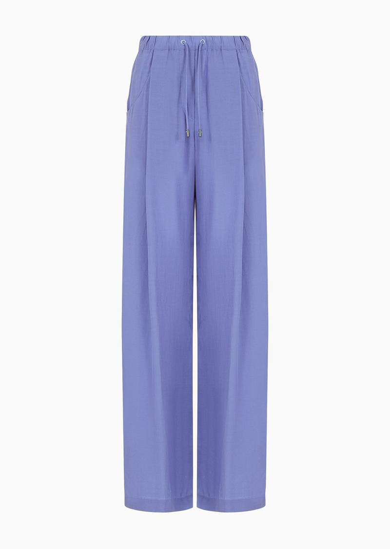 Palazzo trousers in a fluid fabric 1