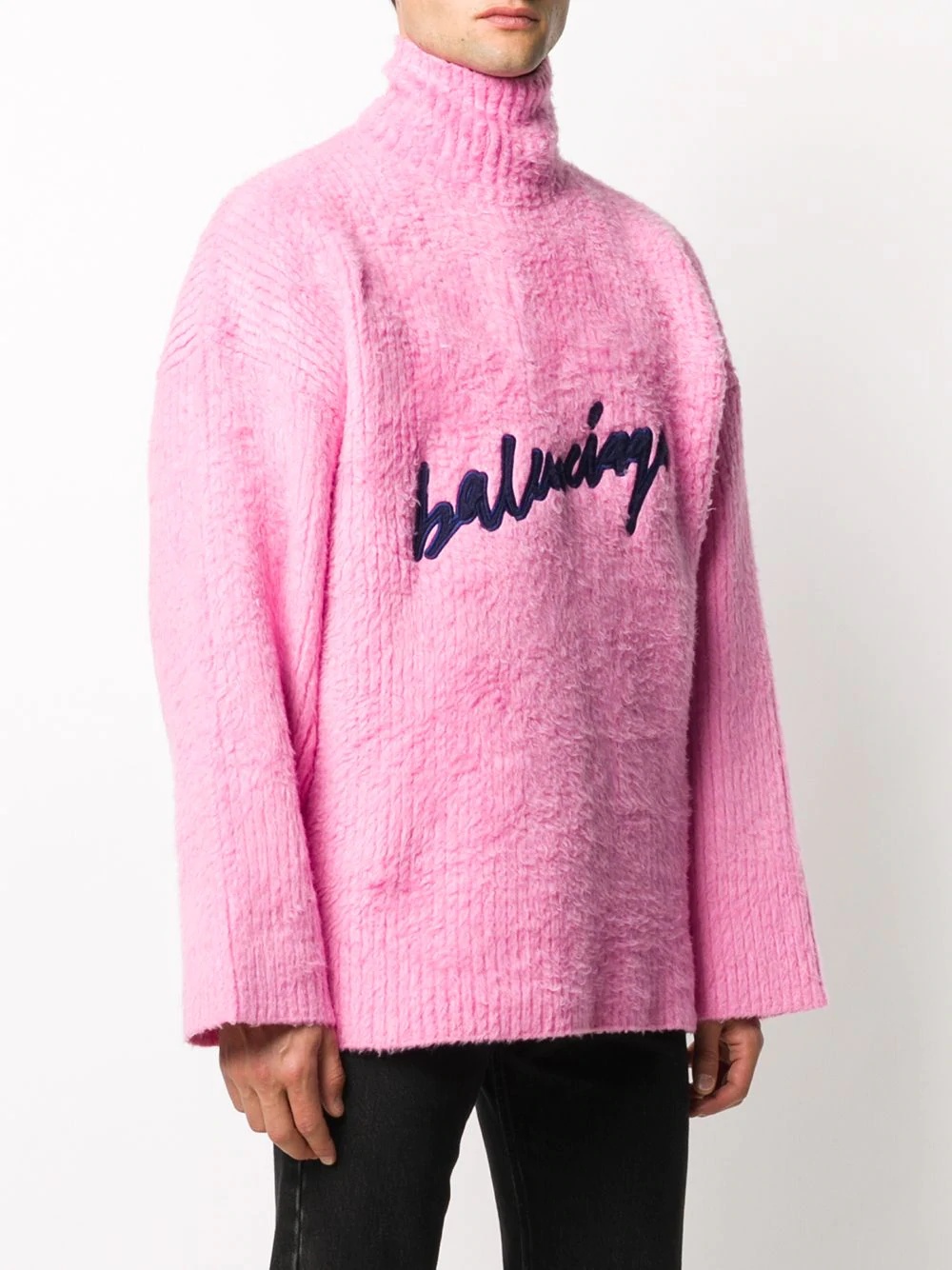 Scribble embroidered logo knitted jumper - 3