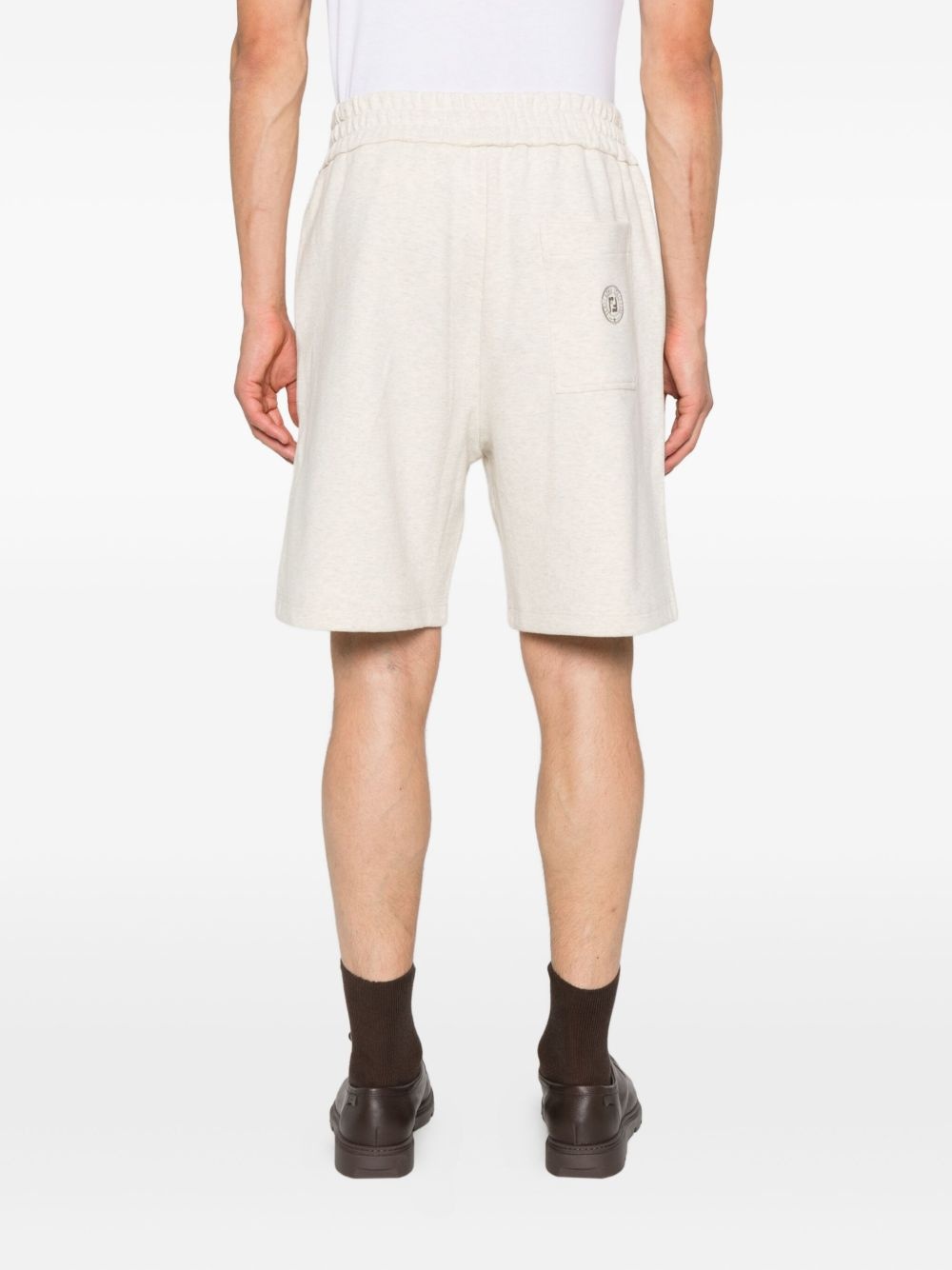 elastic-waistband logo shorts - 4