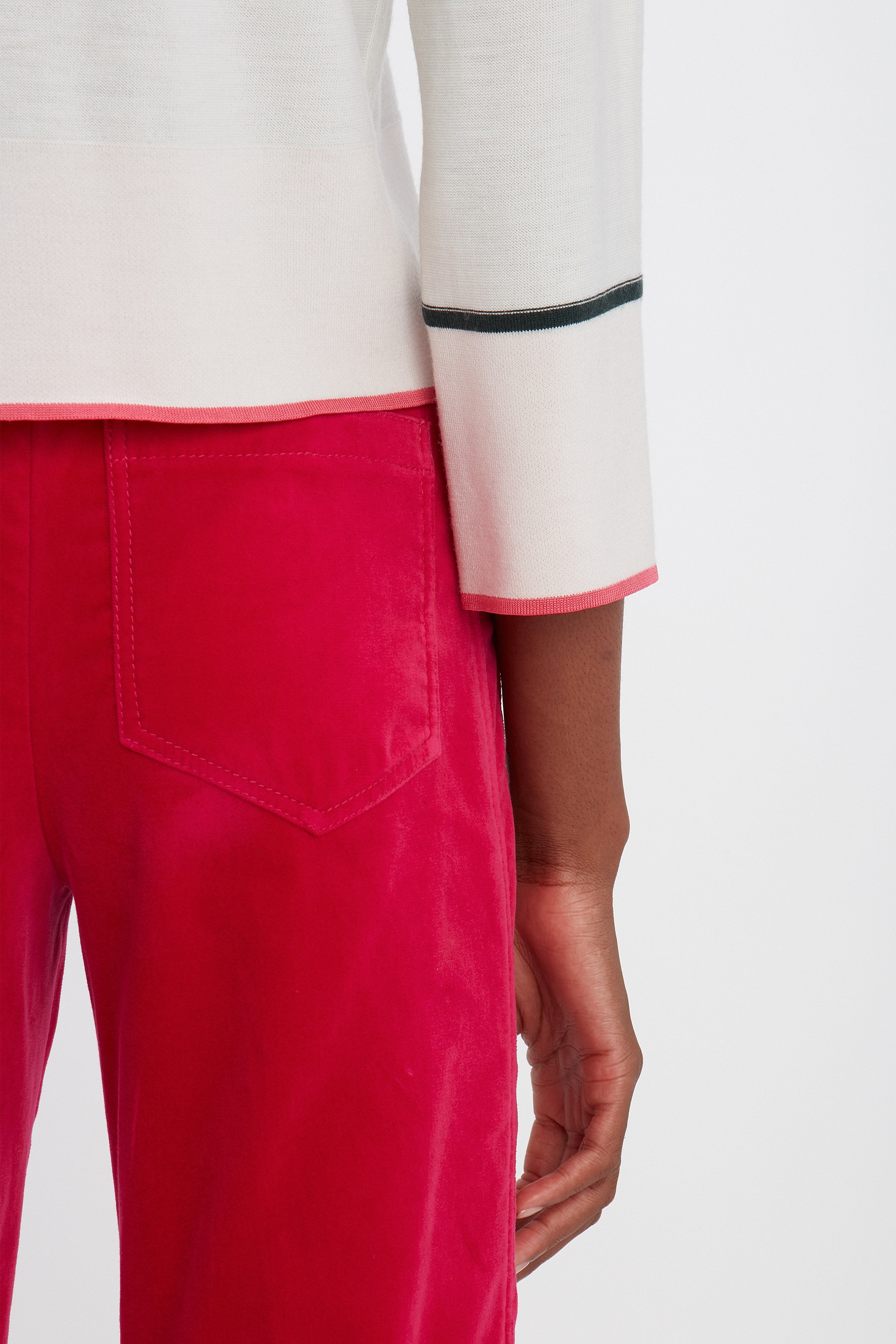 Raglan Sleeve Jumper in White - 6