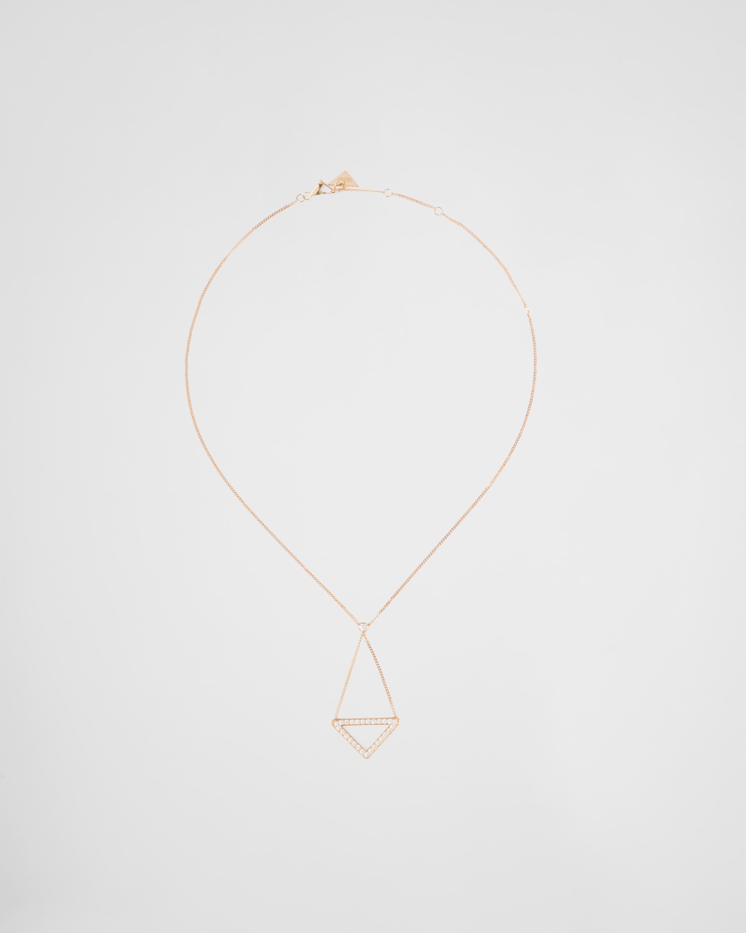 Eternal Gold cut-out pendant necklace in yellow gold with diamonds - 1