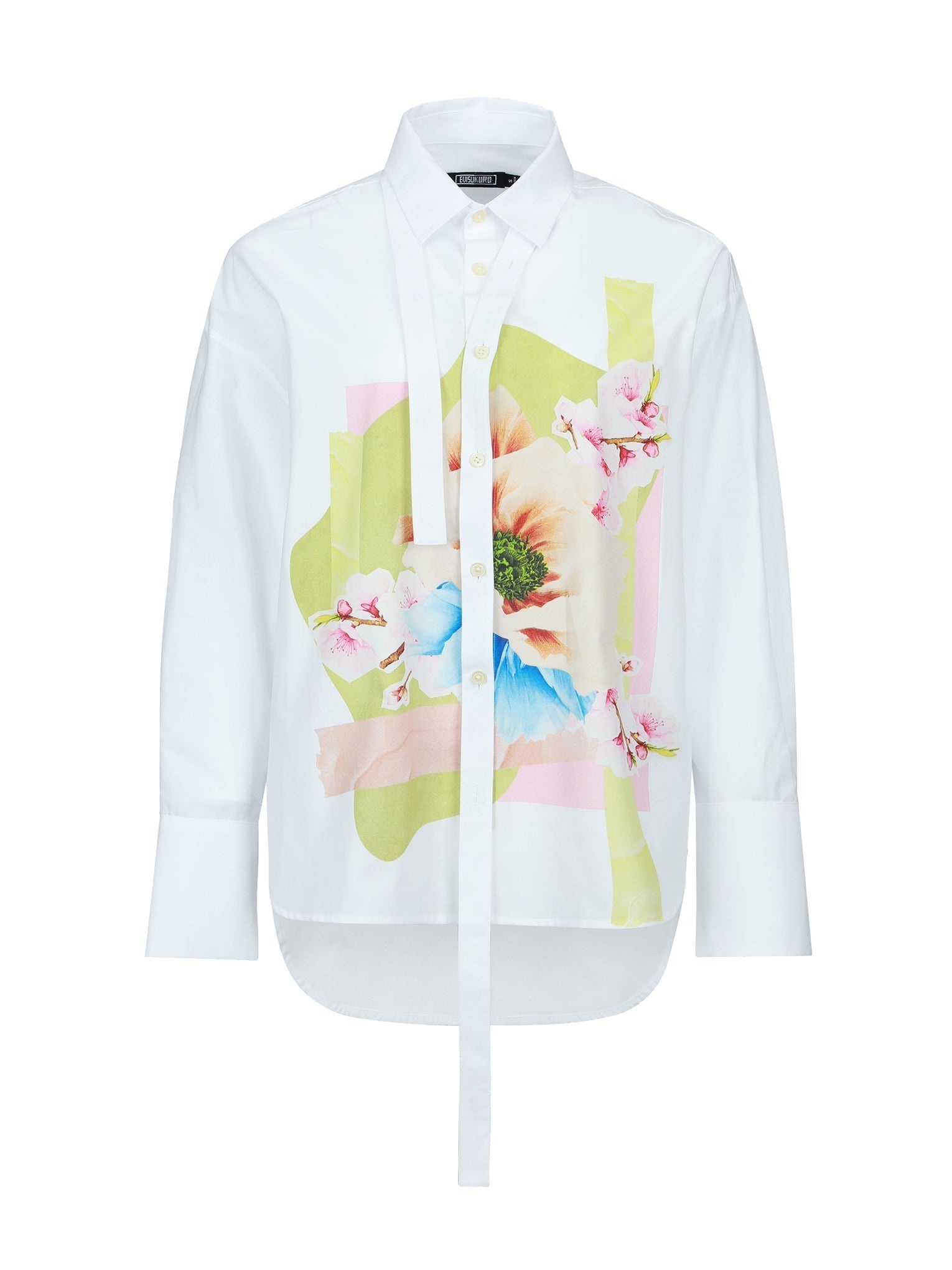 Foral Collage Print Oversized Shirt - 10