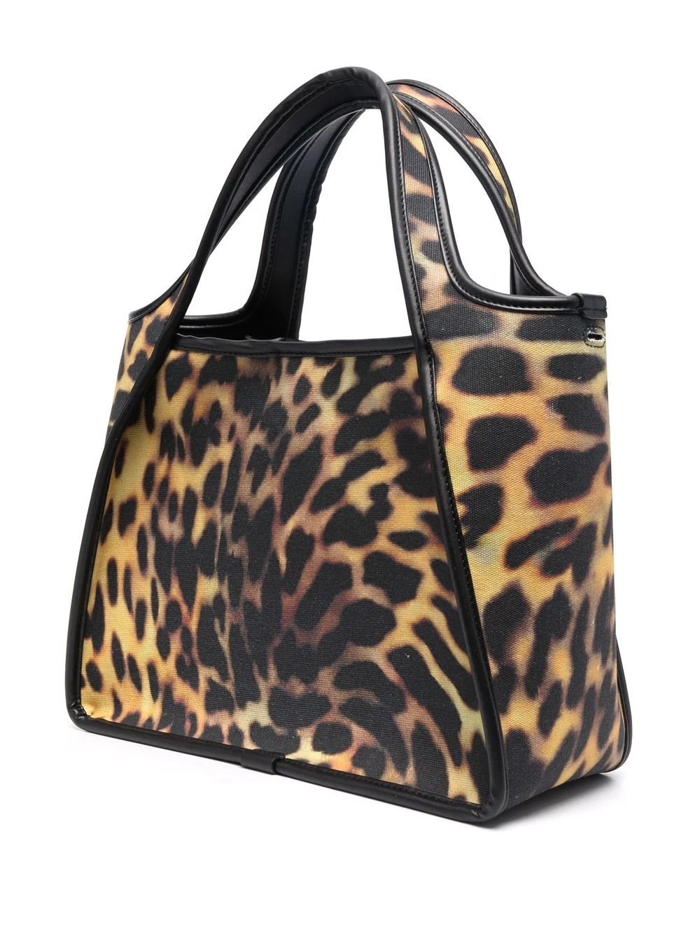 leopard-print studded logo tote bag - 3