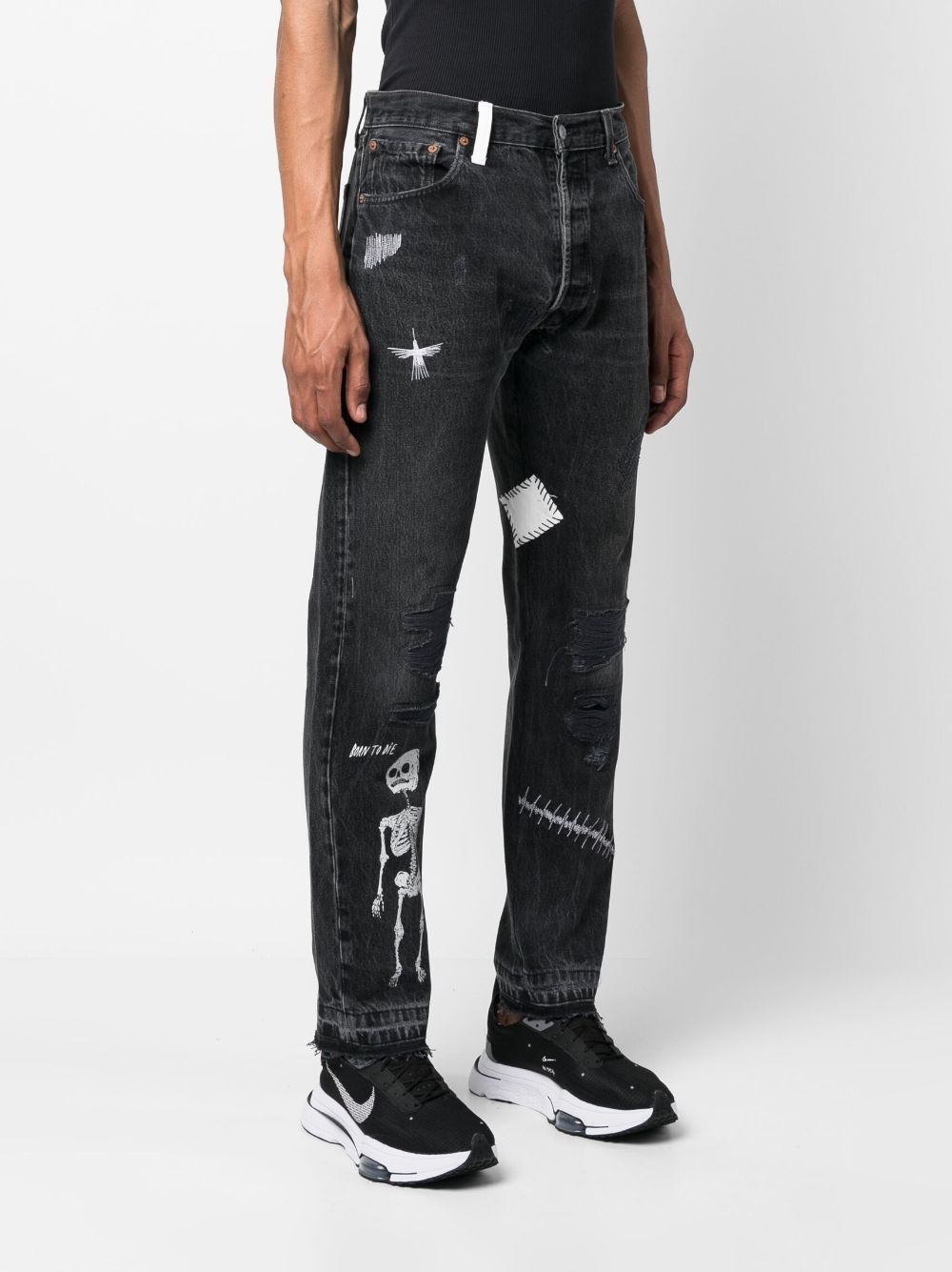 mid-rise straight-leg jeans - 3