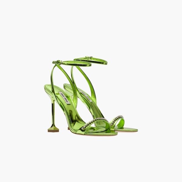 Metallic leather sandals - 3