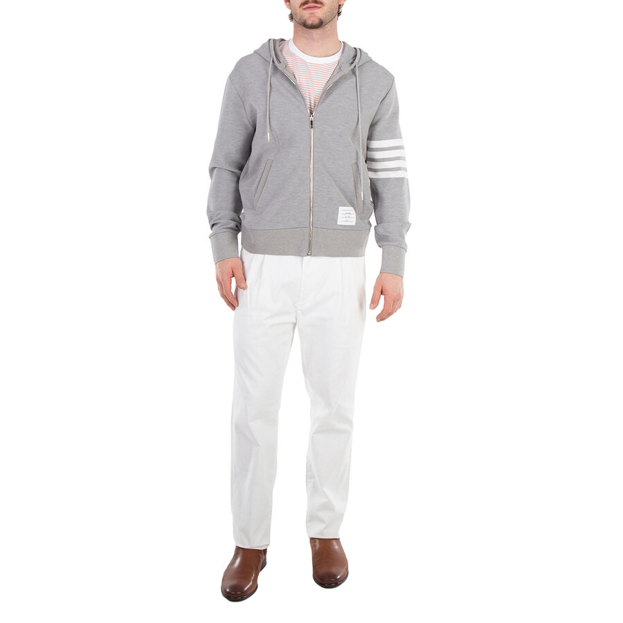 Thom Browne 4Bar Cotton Zip Hoodie - 3