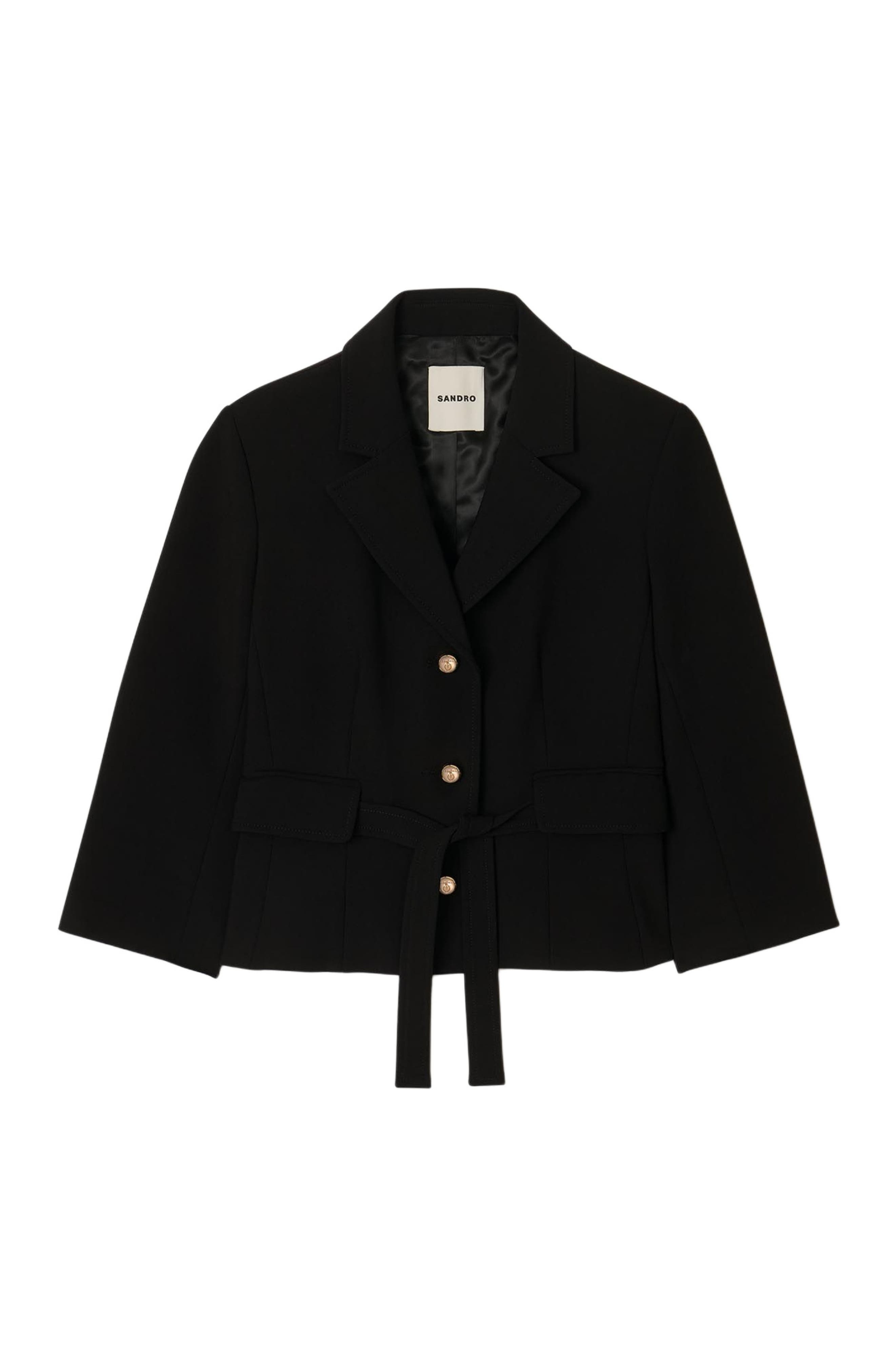 SANDRO Short tailored jacket in Black at Nordstrom - 5