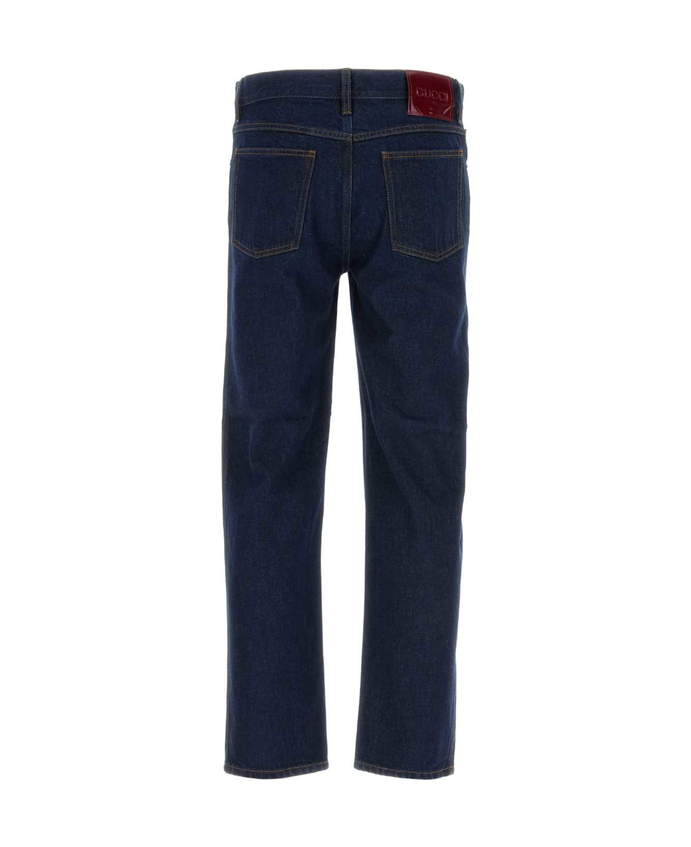 Dark Blue Denim Jeans - 2