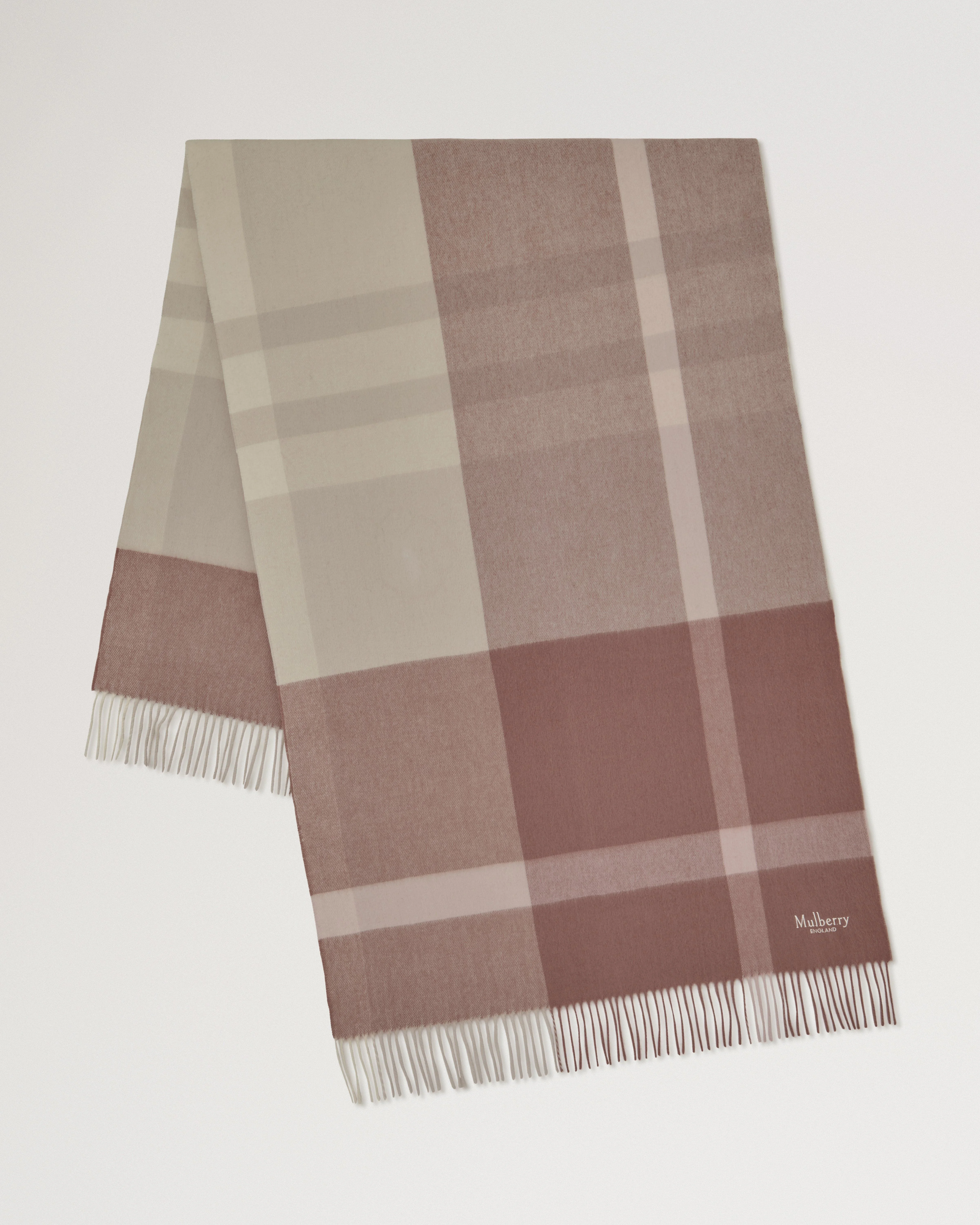 Large Check Merino Wool Scarf
Autumn Rose & Powder Rose Merino Wool - 1