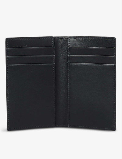 Smythson Panama six-card slot folded leather card holder outlook
