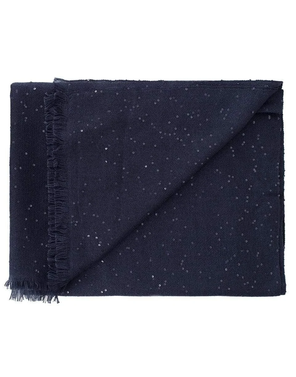 Paillette Scarf - Midnight - 1