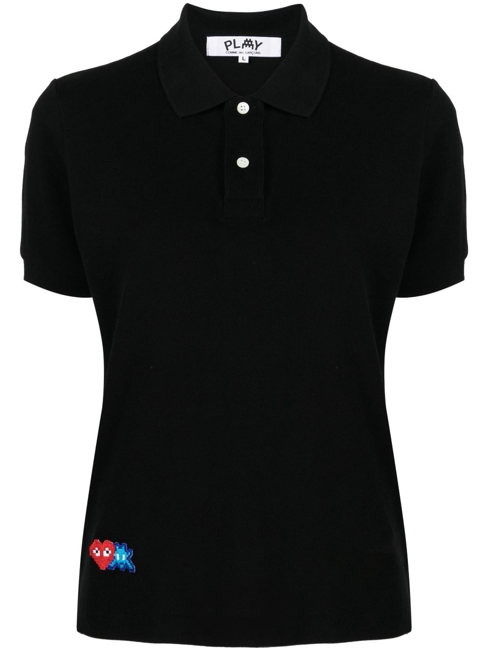 x Invader pixelated-heart polo shirt - 1