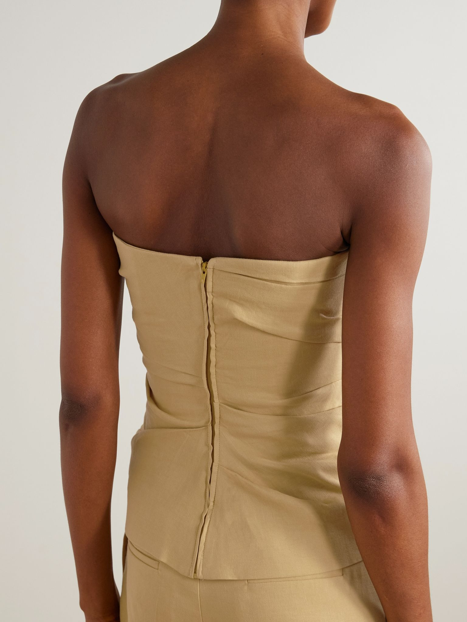 Izel linen bandeau top Beige - 3