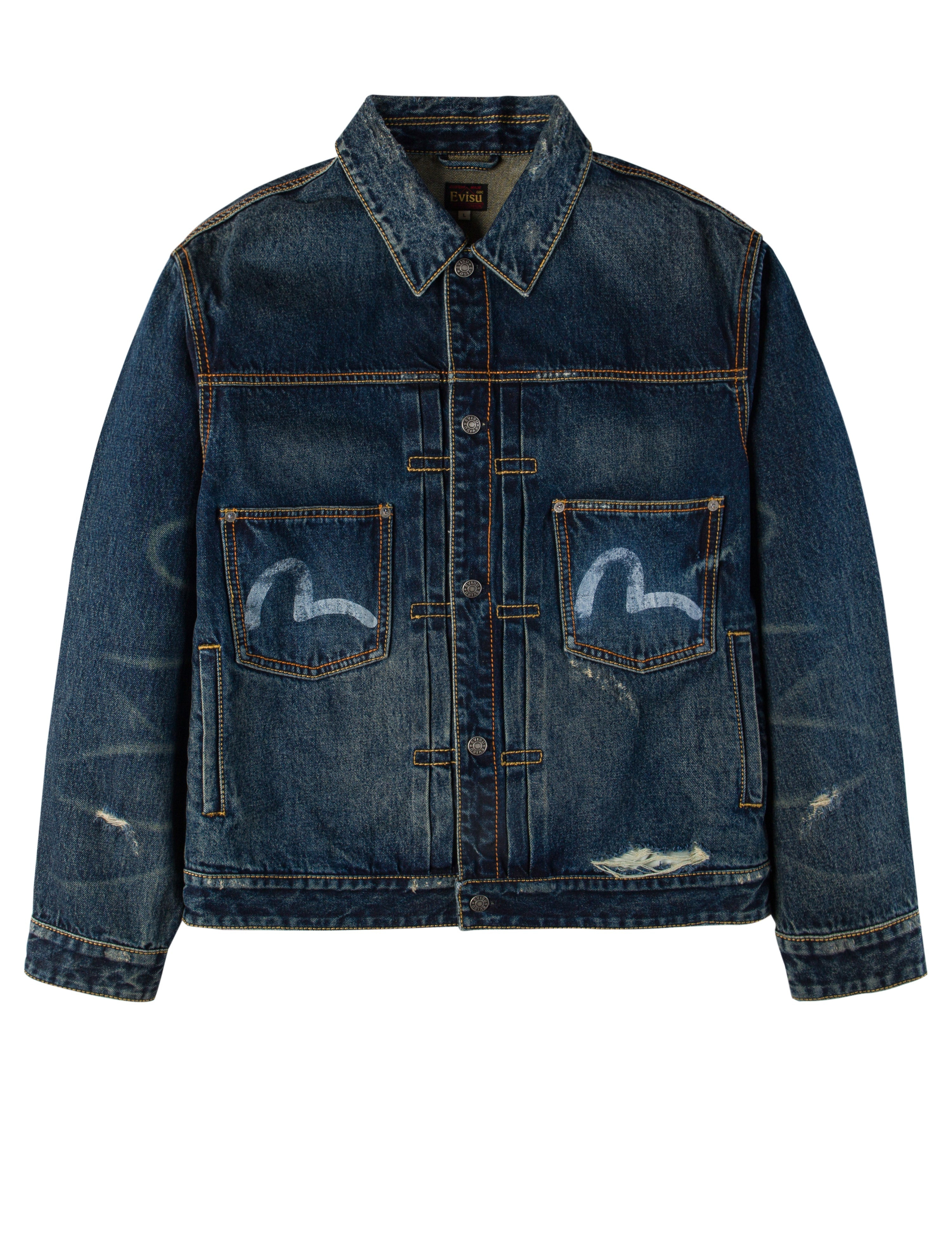 EVISU X GDC Washed Relax Fit Denim Jacket - 16