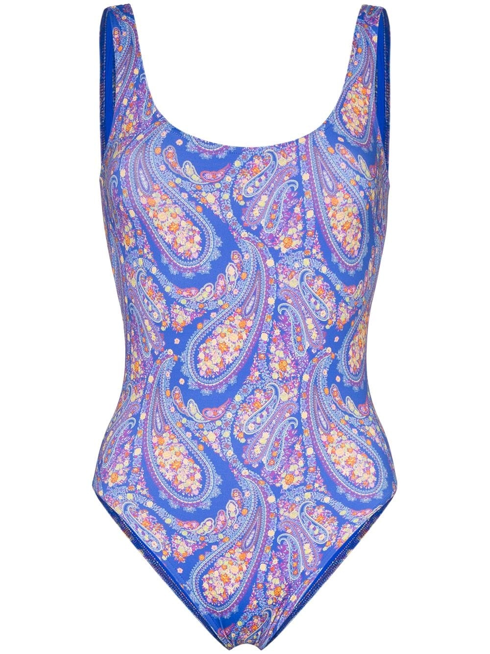 open-back paisley-print swimsuit - 1