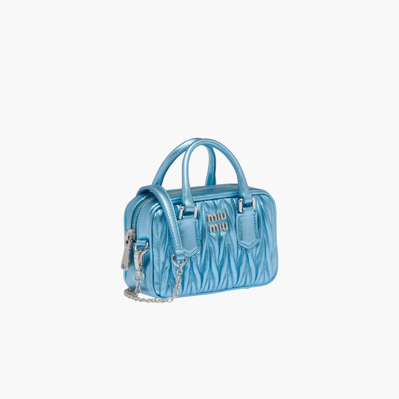 Matelassé nappa leather top-handle mini-bag - 5