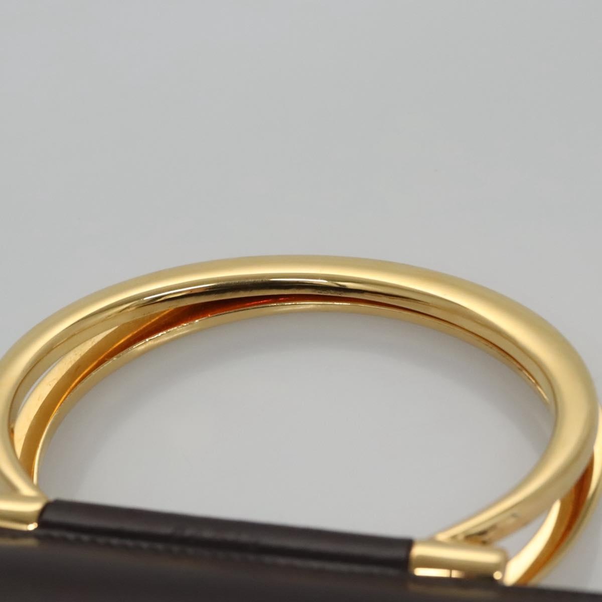 CELINE Hand Bag Leather Brown Gold - 8