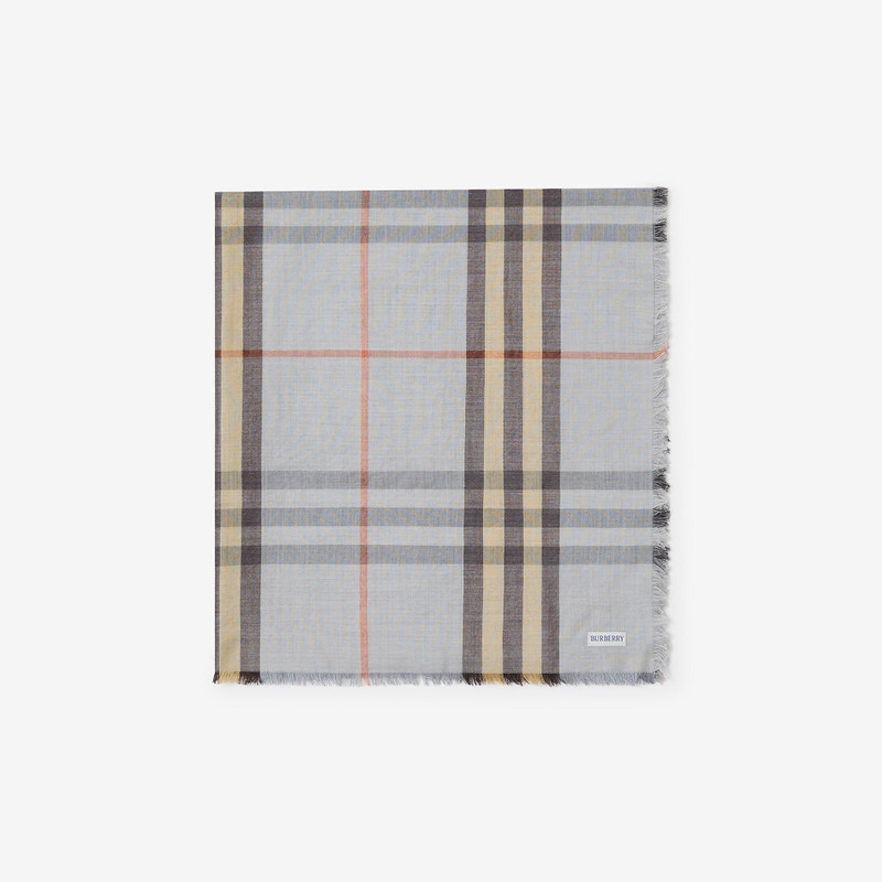 Reversible Check Wool Silk Scarf 1
