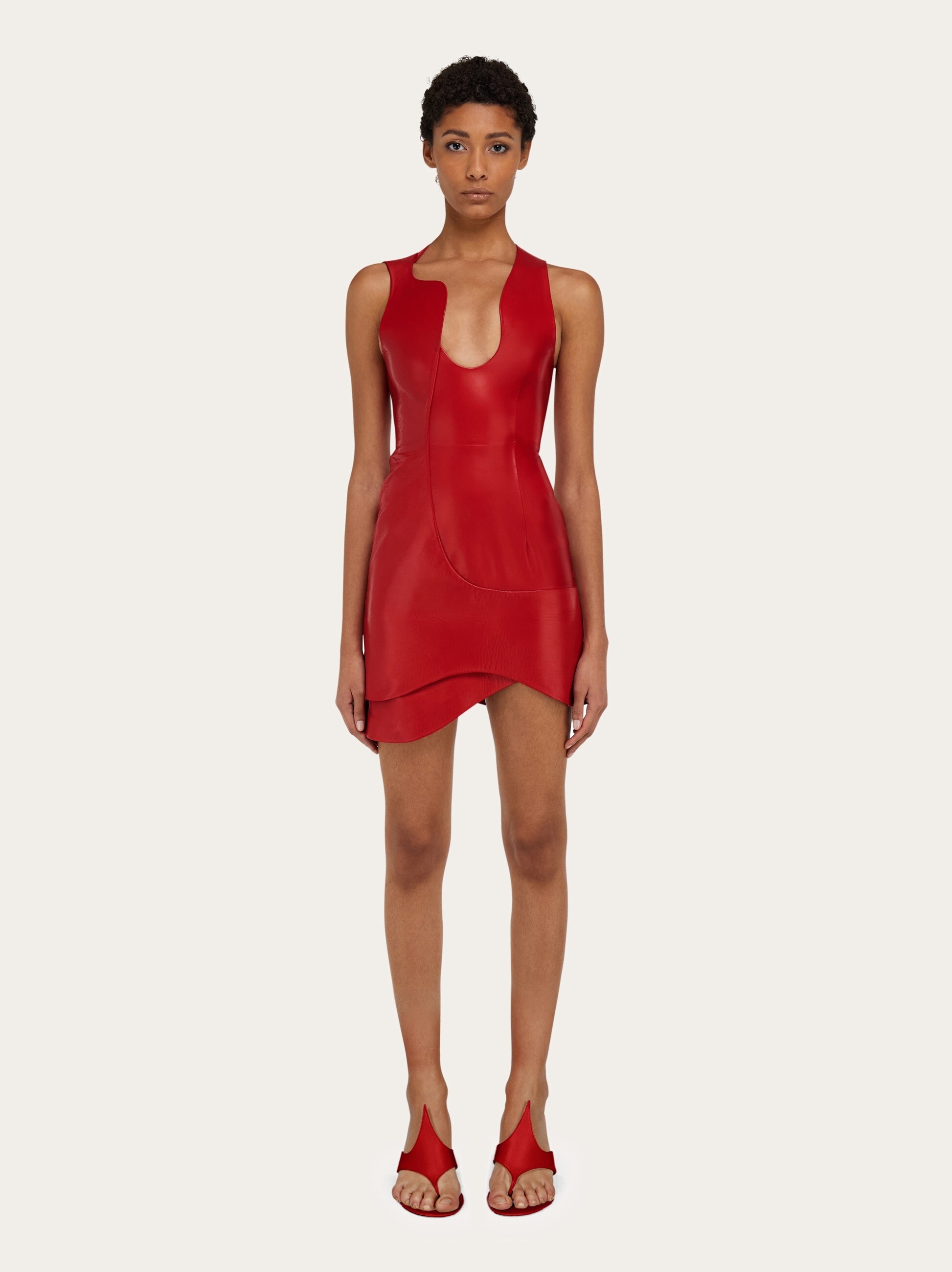 Leather mini dress - 2