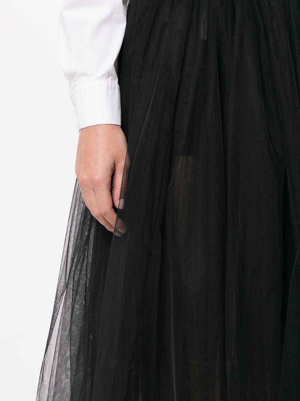 high-waisted pleated tulle skirt - 6