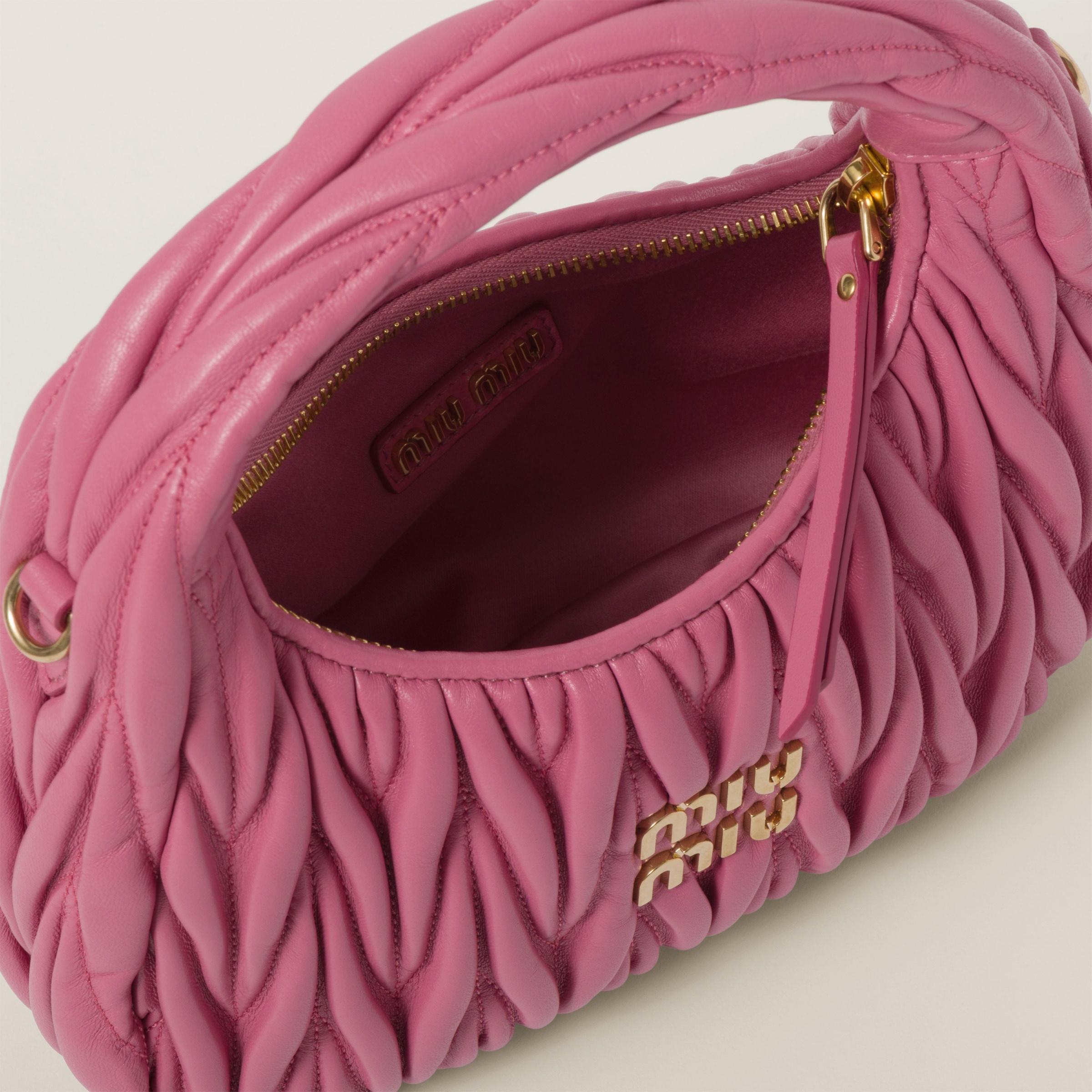 Wander matelassé nappa leather mini hobo bag - 6