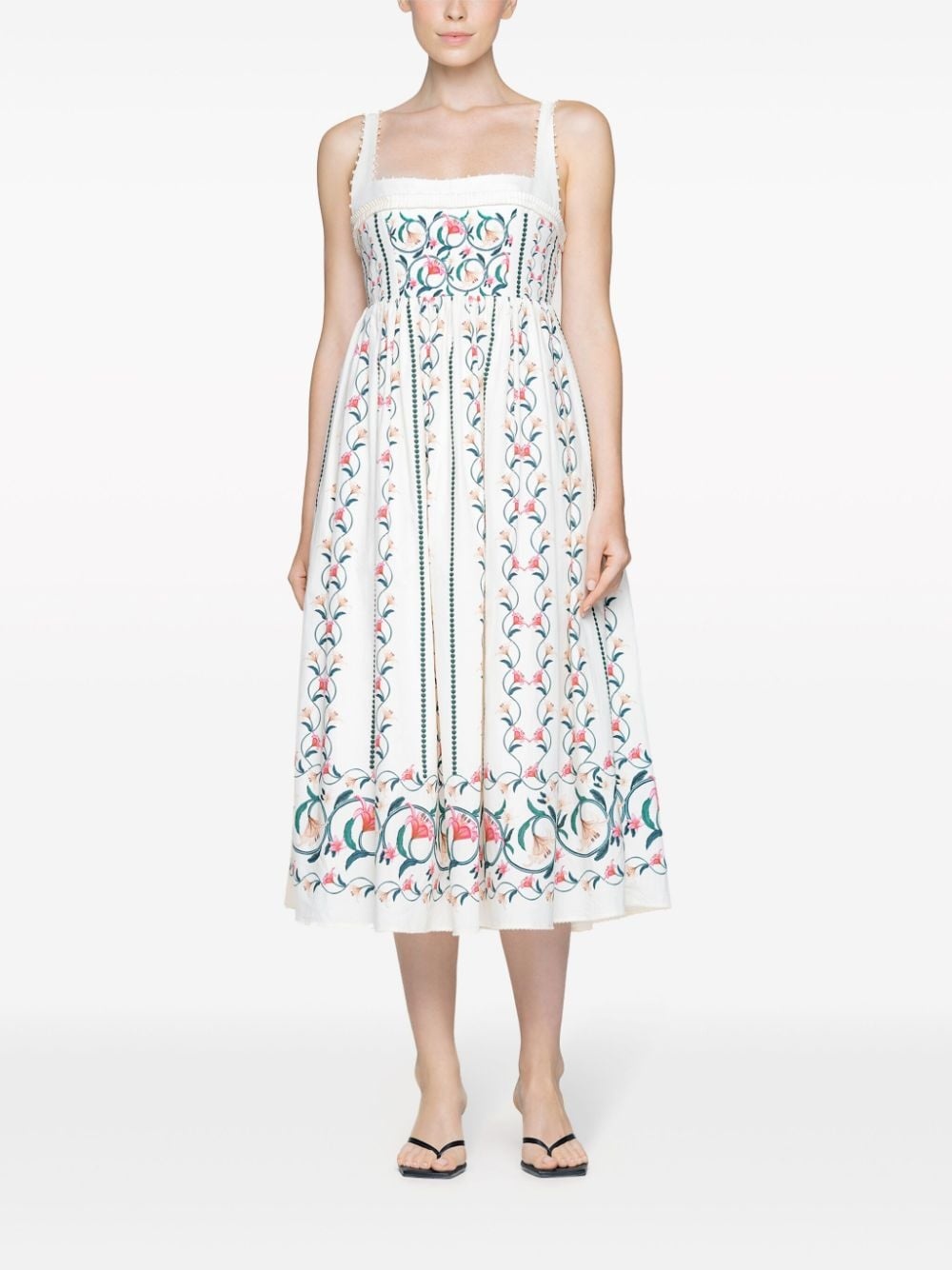 Barbara Rocio embroidered midi dress - 2