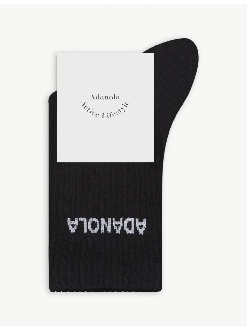 Logo-print ribbed cotton-blend socks - 1