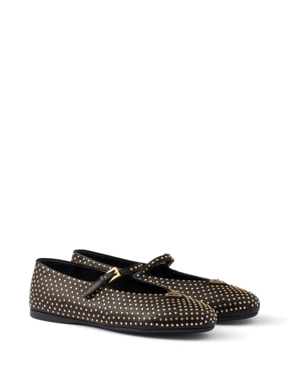 stud-embellished ballerina shoes - 2