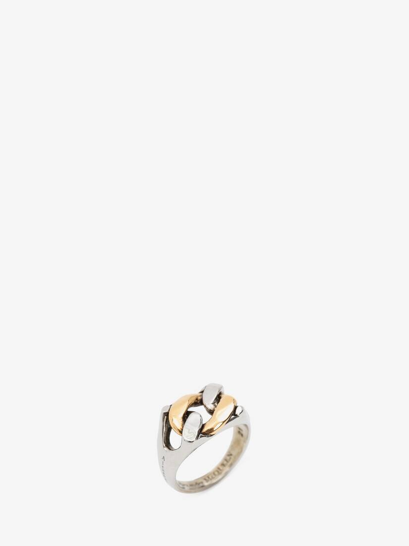 Chain Ring in Silver/gold - 2