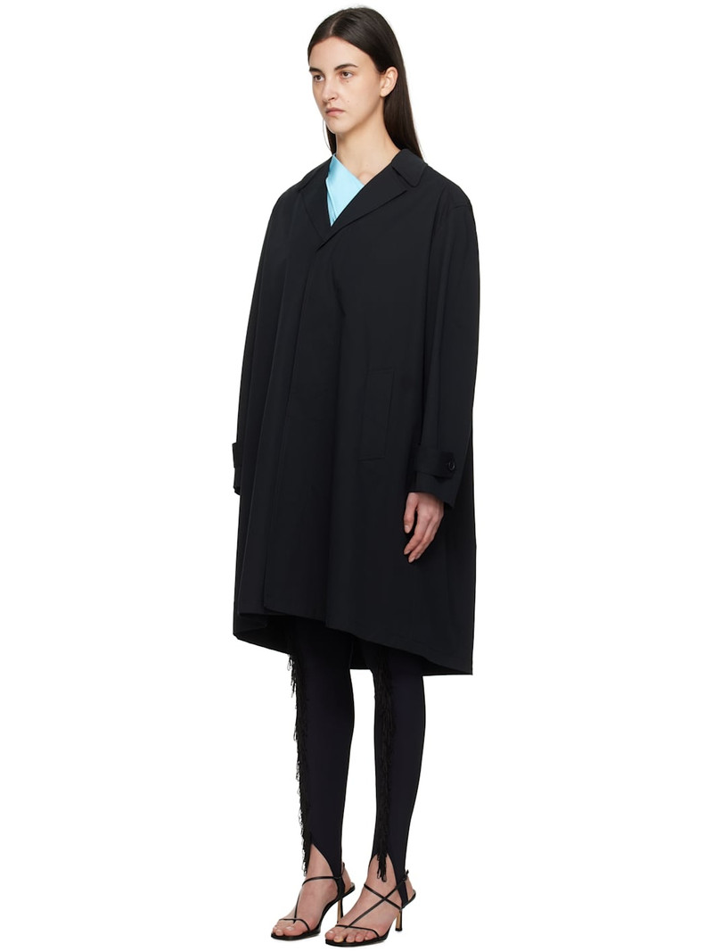 MM6 Maison Margiela Black Spliced Trench Coat outlook