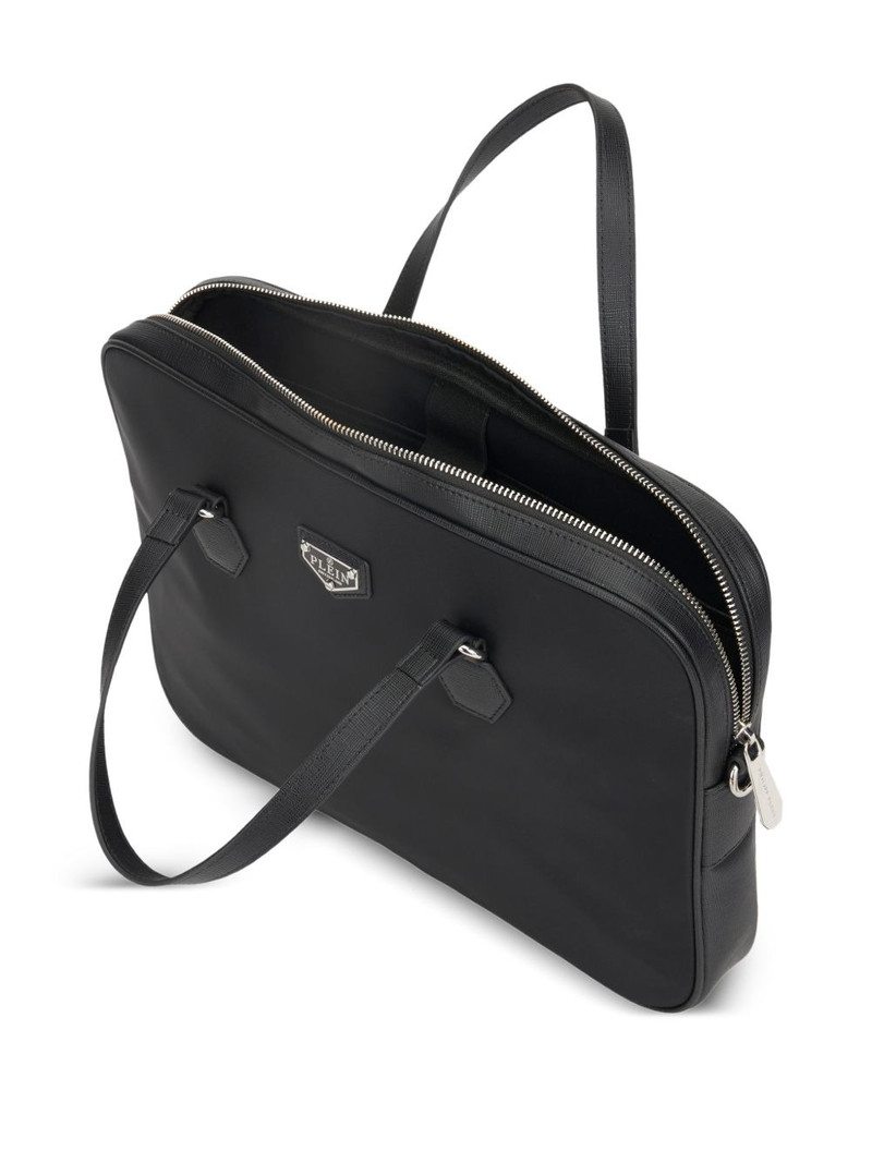 logo-plaque laptop bag 3