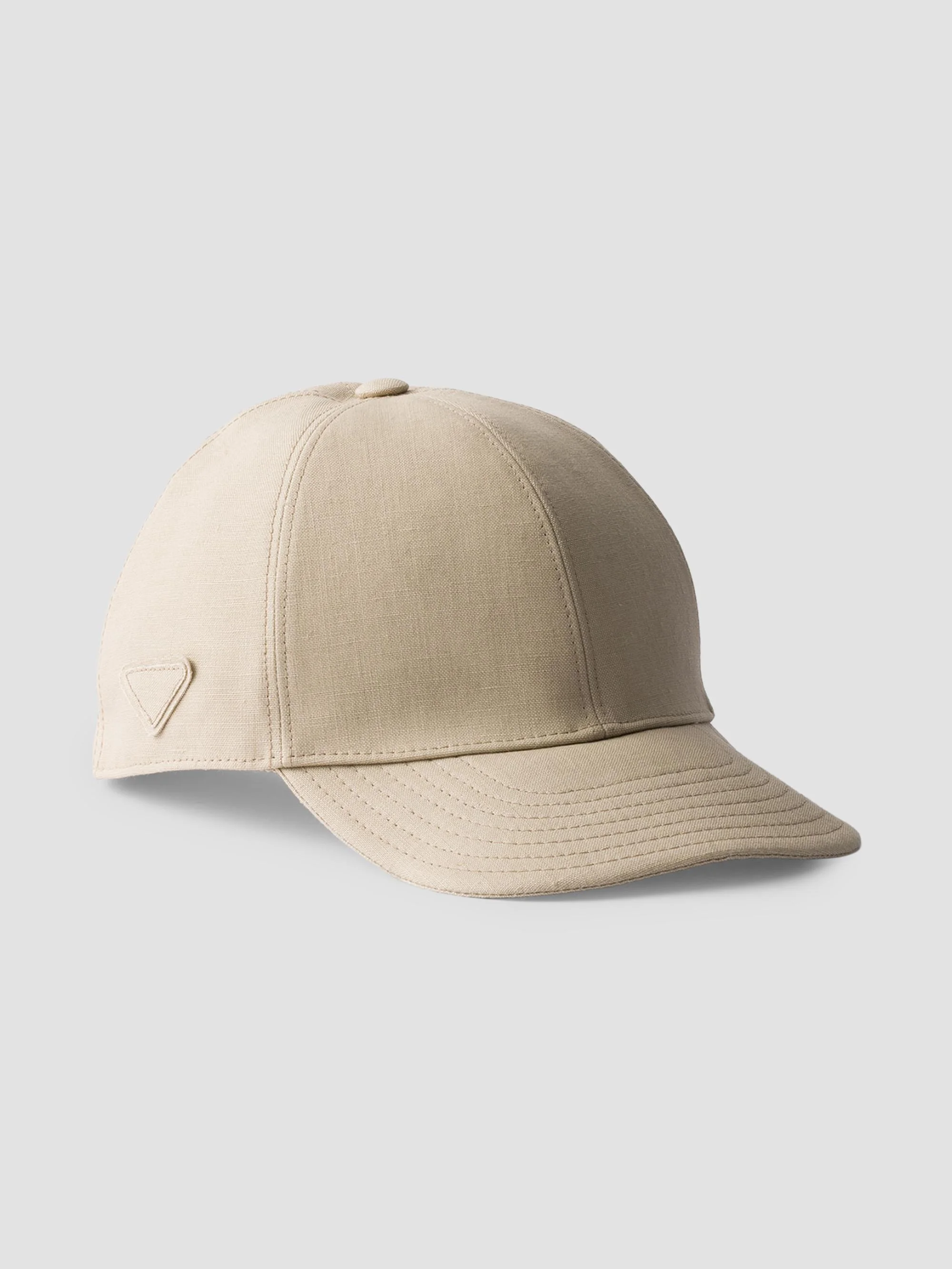 Men's Linen Baseball Cap - Beige Khaki - 1
