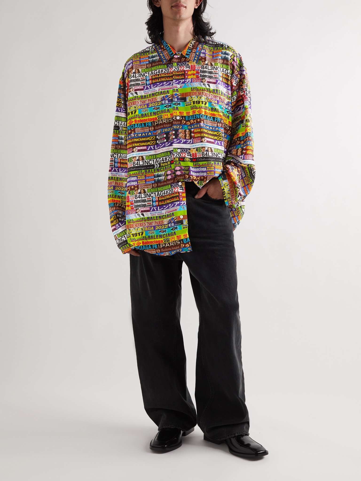 Oversized Printed Poplin Shirt - 2