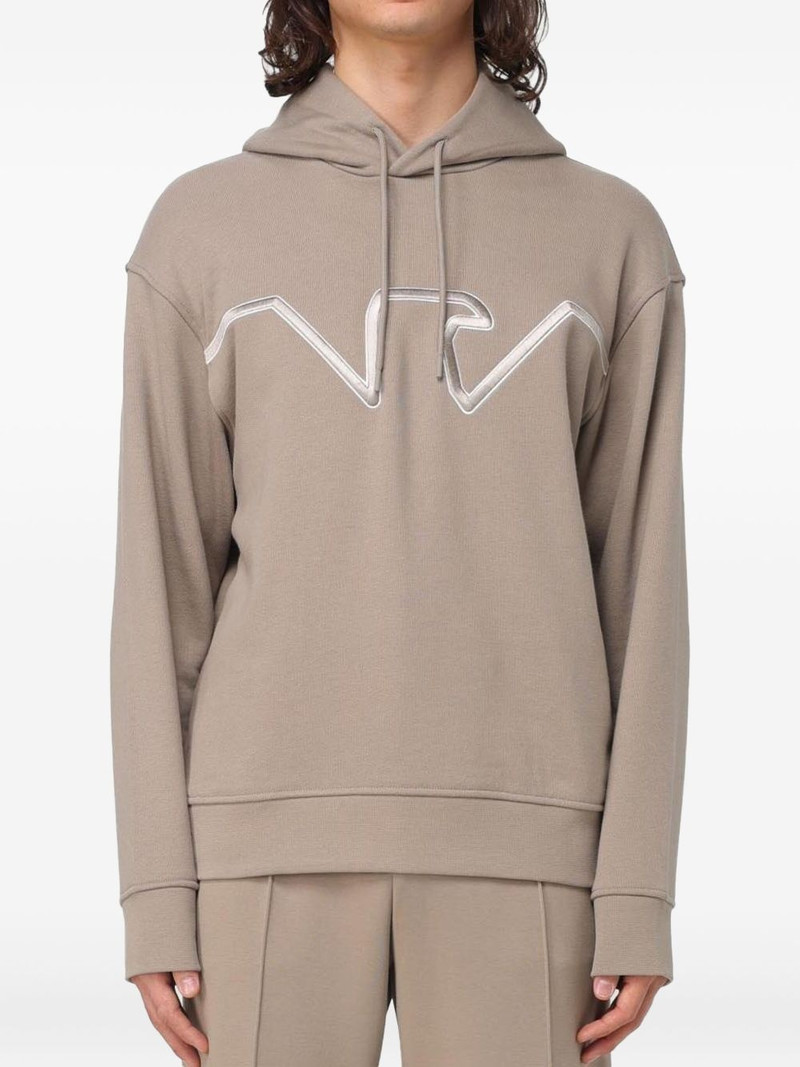 logo-embroidered hoodie 1