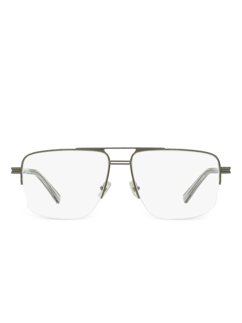 pilot-frame semi-rimless glasses 1