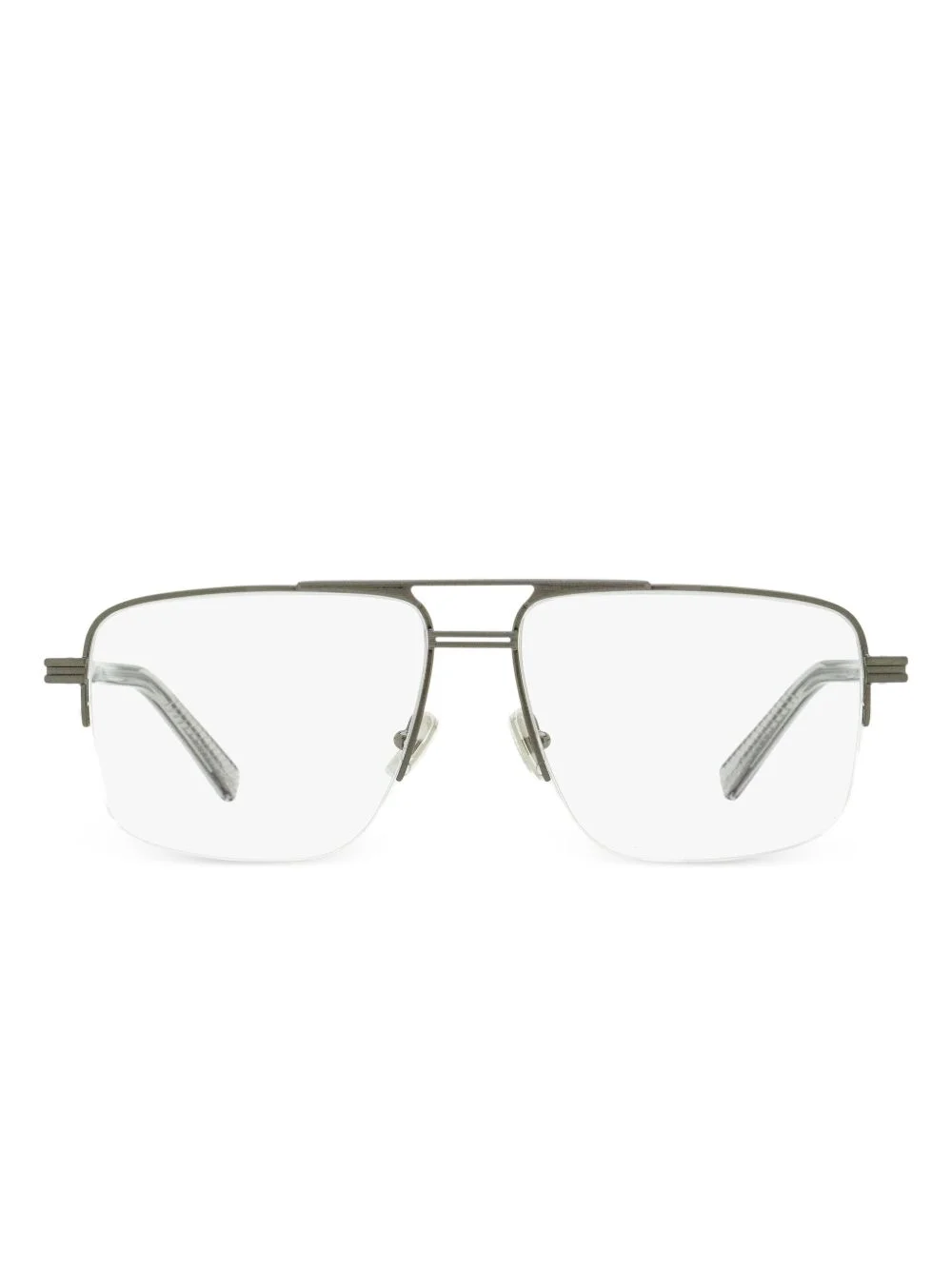 pilot-frame semi-rimless glasses - 1