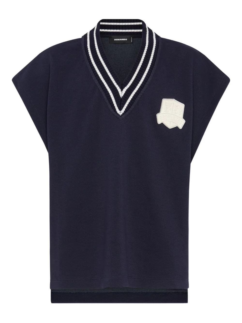 logo-embroidered vest - 1