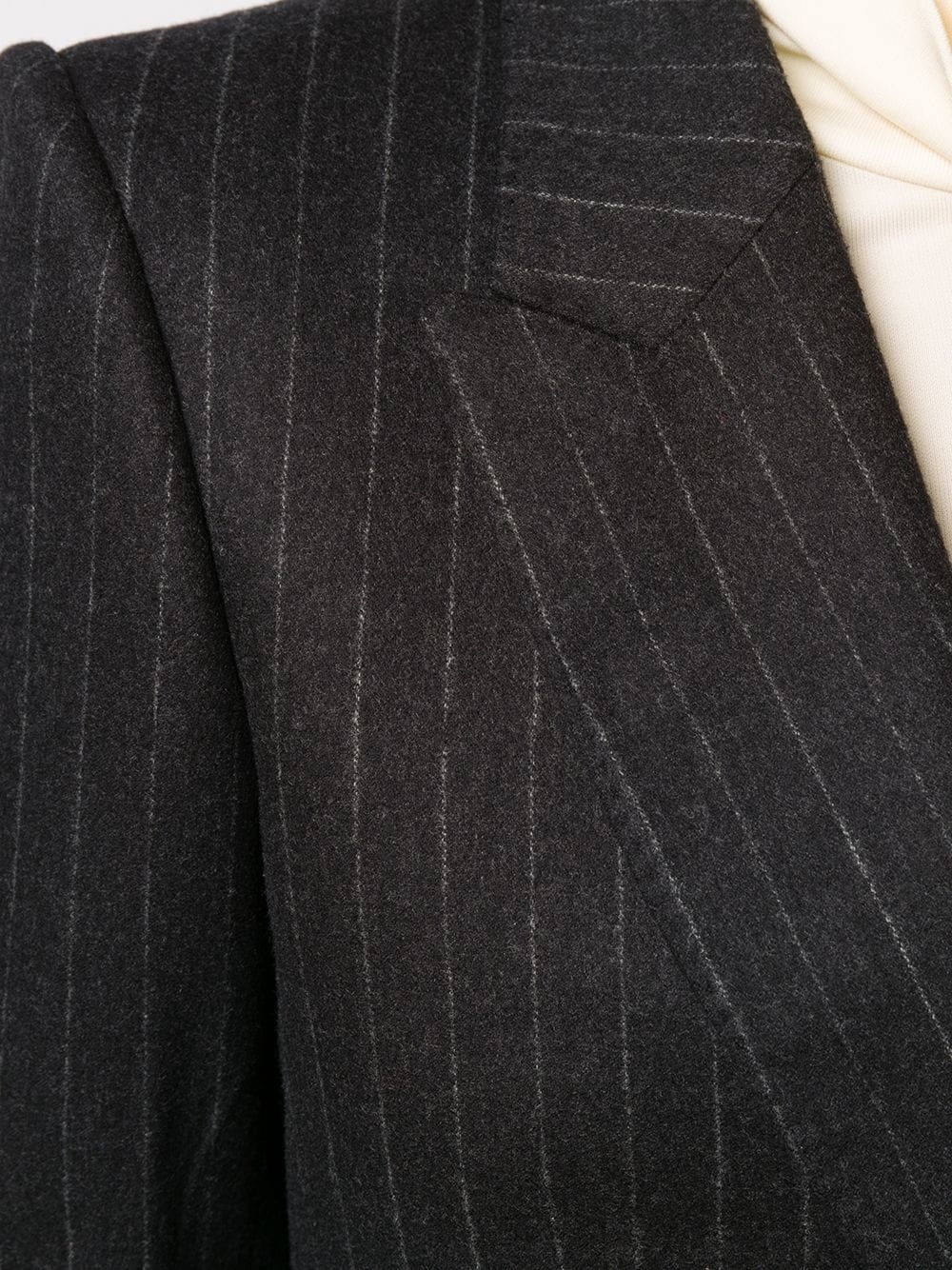 single-breasted pinstripe blazer - 5