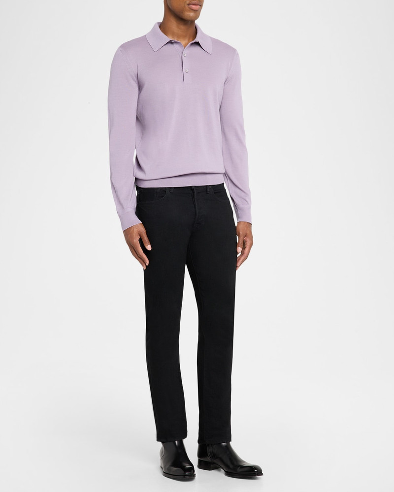 TOM FORD Men's Cashmere and Silk Long-Sleeve Polo Sweater outlook
