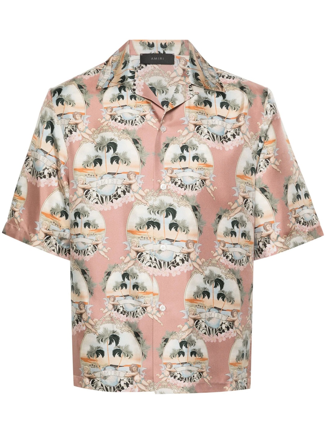All Over Palm Bowling Shirt - 1