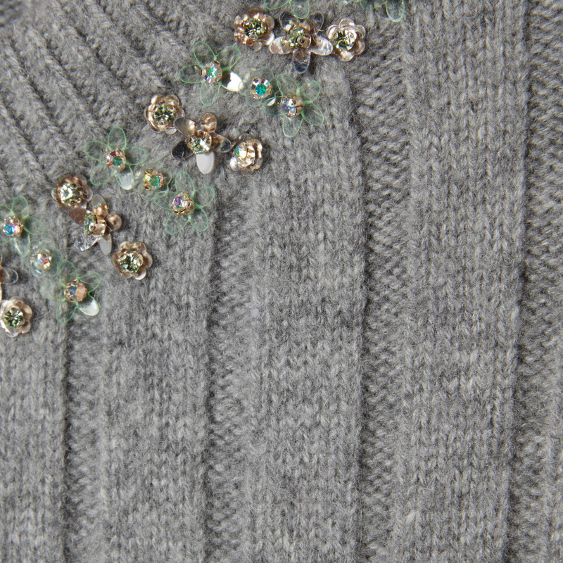 Rib soft wool and cashmere cardigan 6