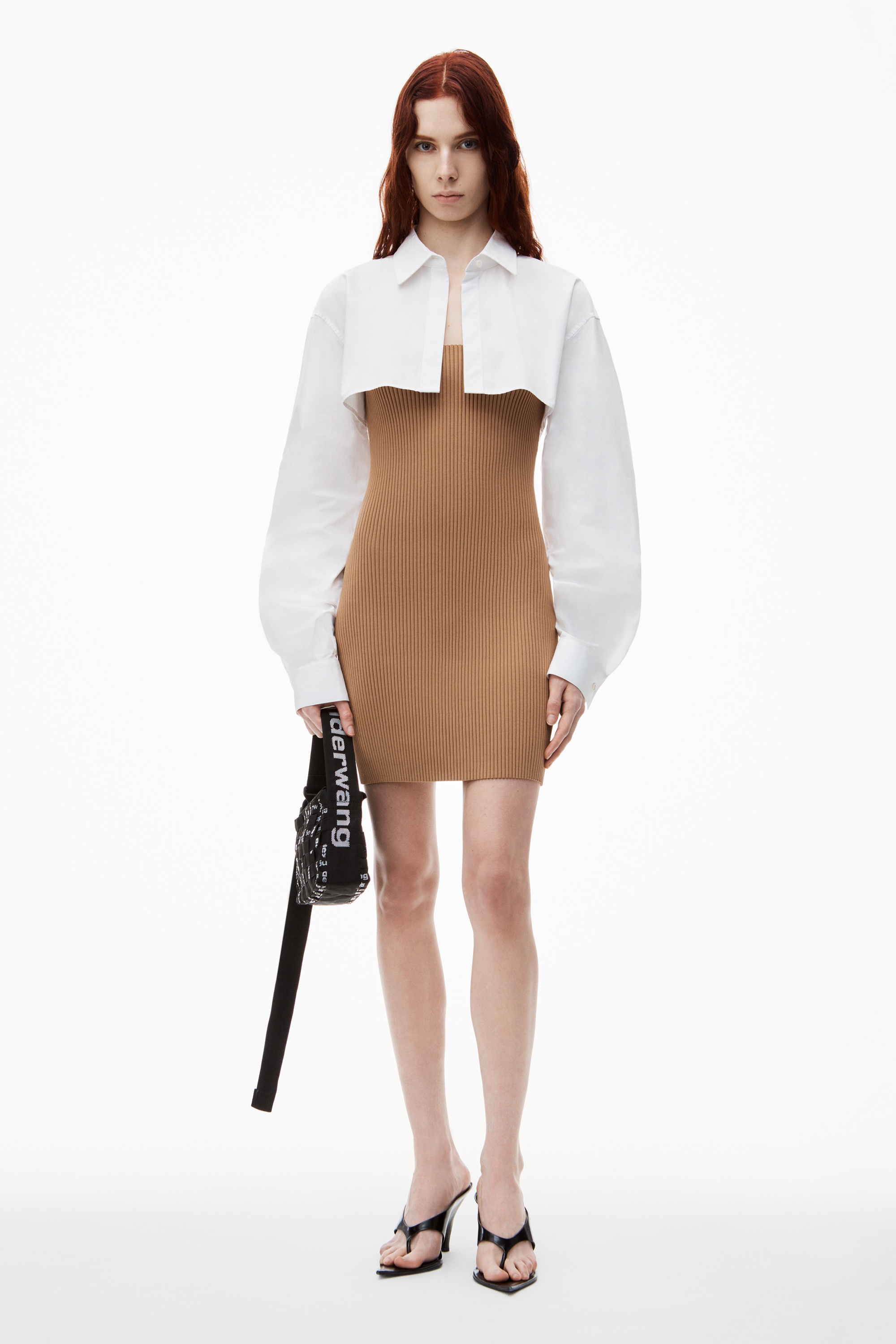 Pre-Styled Cropped Cami & Button Up Twinset Dress - 2