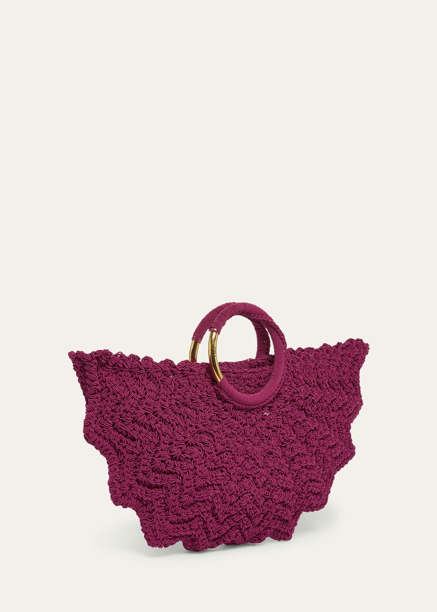 Passementerie Crochet Top-Handle Bag in Fabric - 3