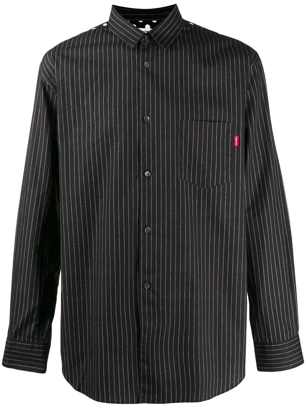 cdg pinstripe button up shirt - 1