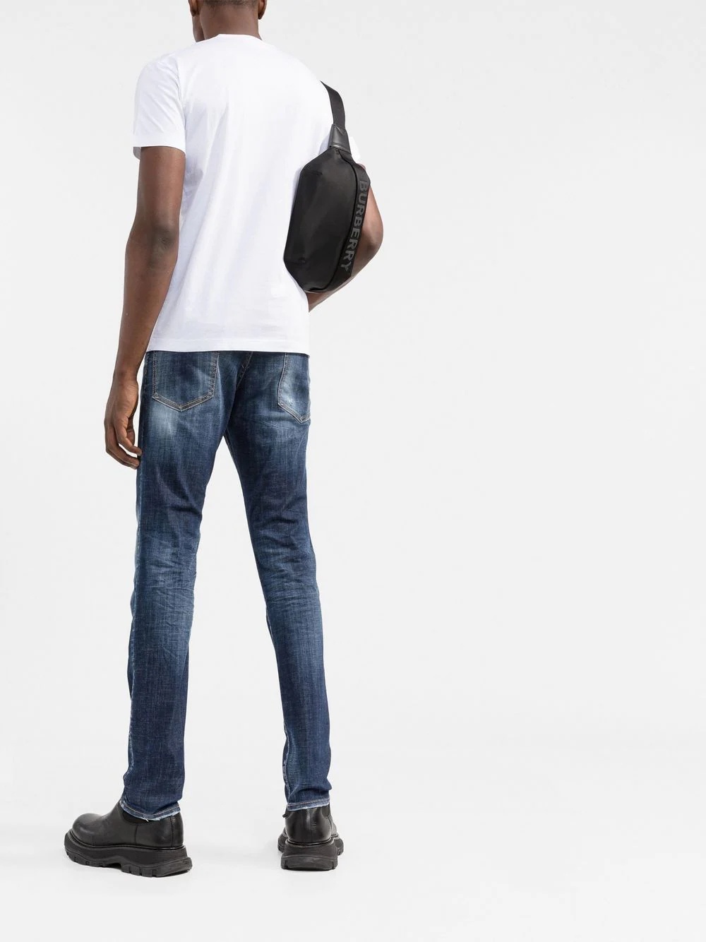 bleached slim-fit jeans - 4