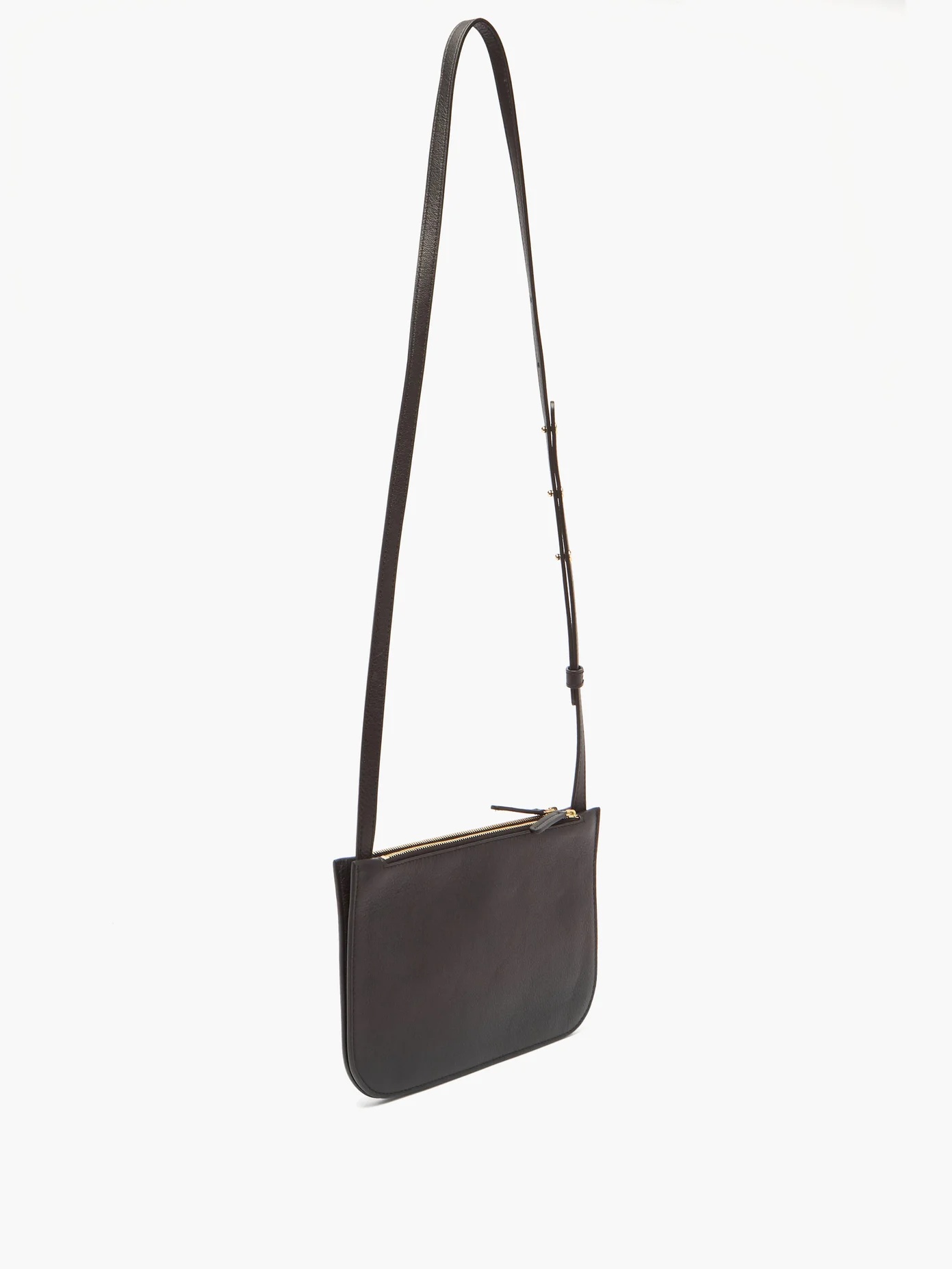 Double leather cross-body bag - 3