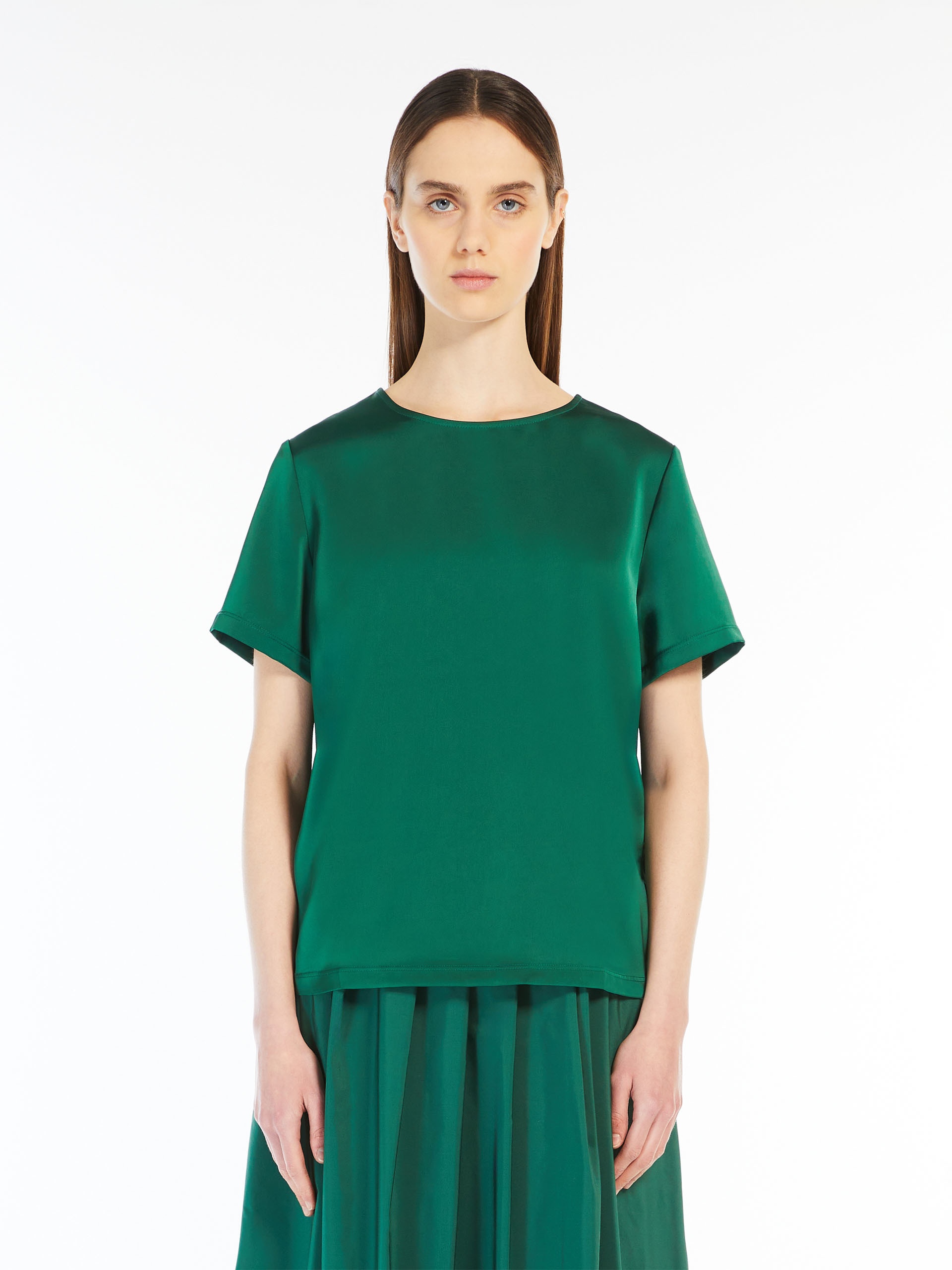GILBERT Satin and jersey T-shirt - 3